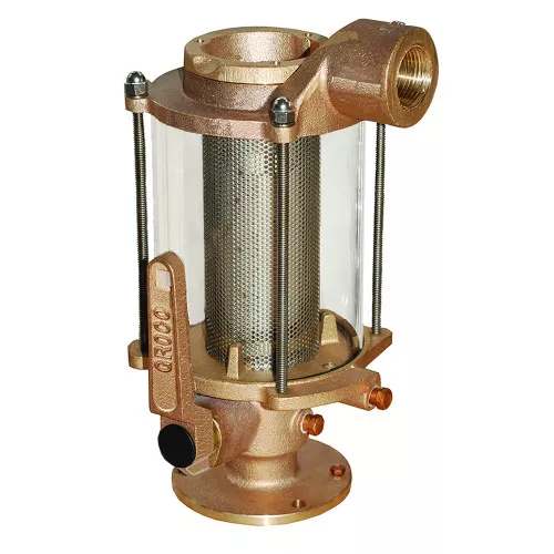 GROCO 3/4" Ball Valve/SeacockRaw Water Strainer Combo