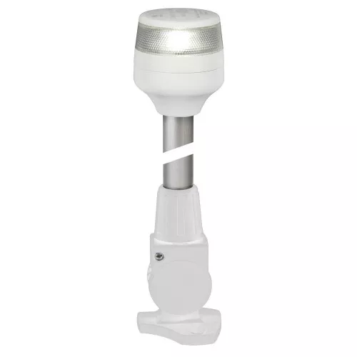 Hella Marine 2nm All Round White Fold Down Pole Navigation Lamp - 8" - White Base