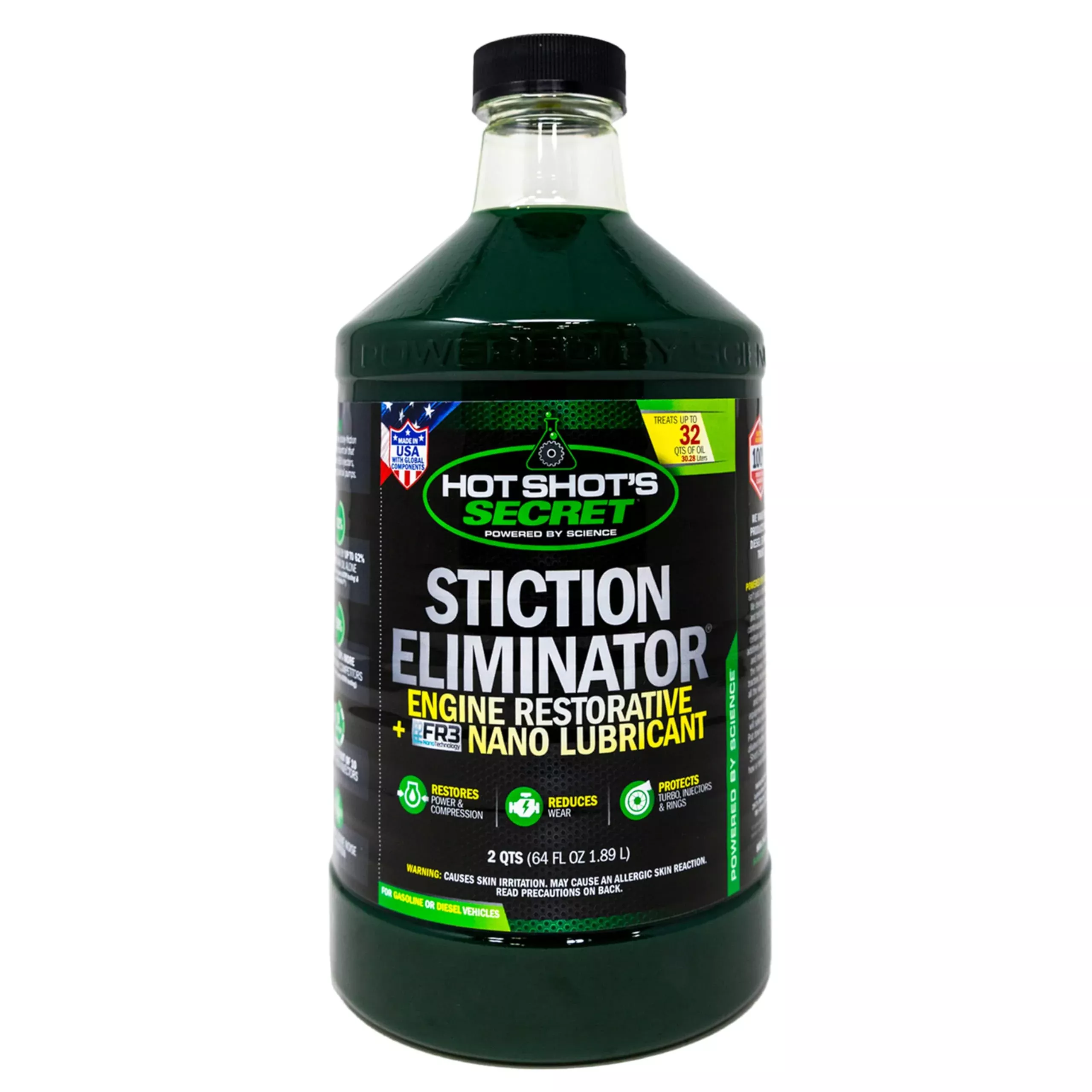 Hot Shot’s Secret Stiction Eliminator 64 Fl Oz Bottle – Green, Model HSS64Z