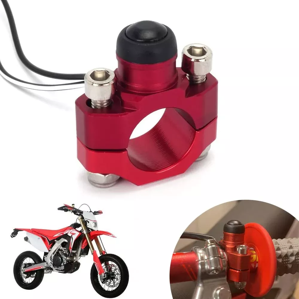Jfg Racing Cnc Universal Motorcycle Engine Stop Start Kill Switch Button With Mounting Backplate For Rmz250 Rmz450 Drz400 – Gold