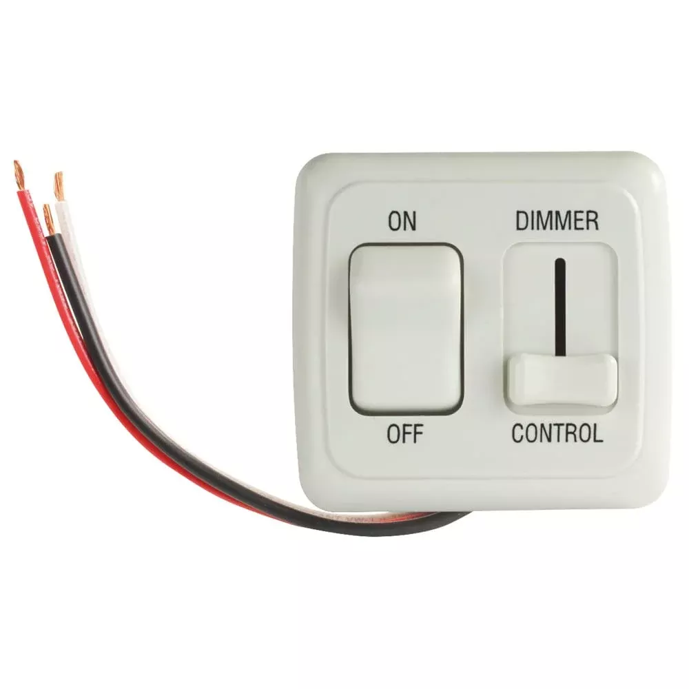 Jr Products 15205 White Led Dimmer On/Off Switch