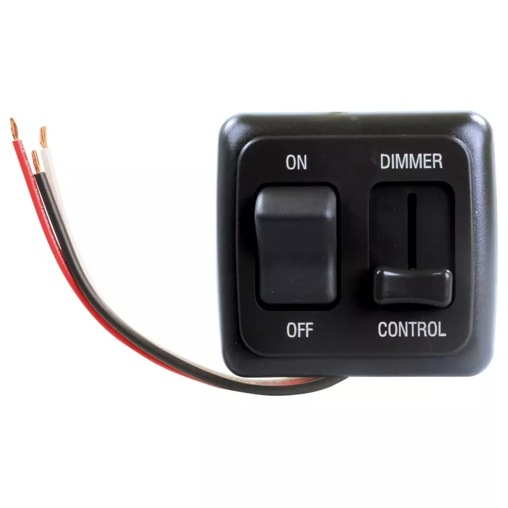 Jr Products 15225 Black Led Dimmer On/Off Switch