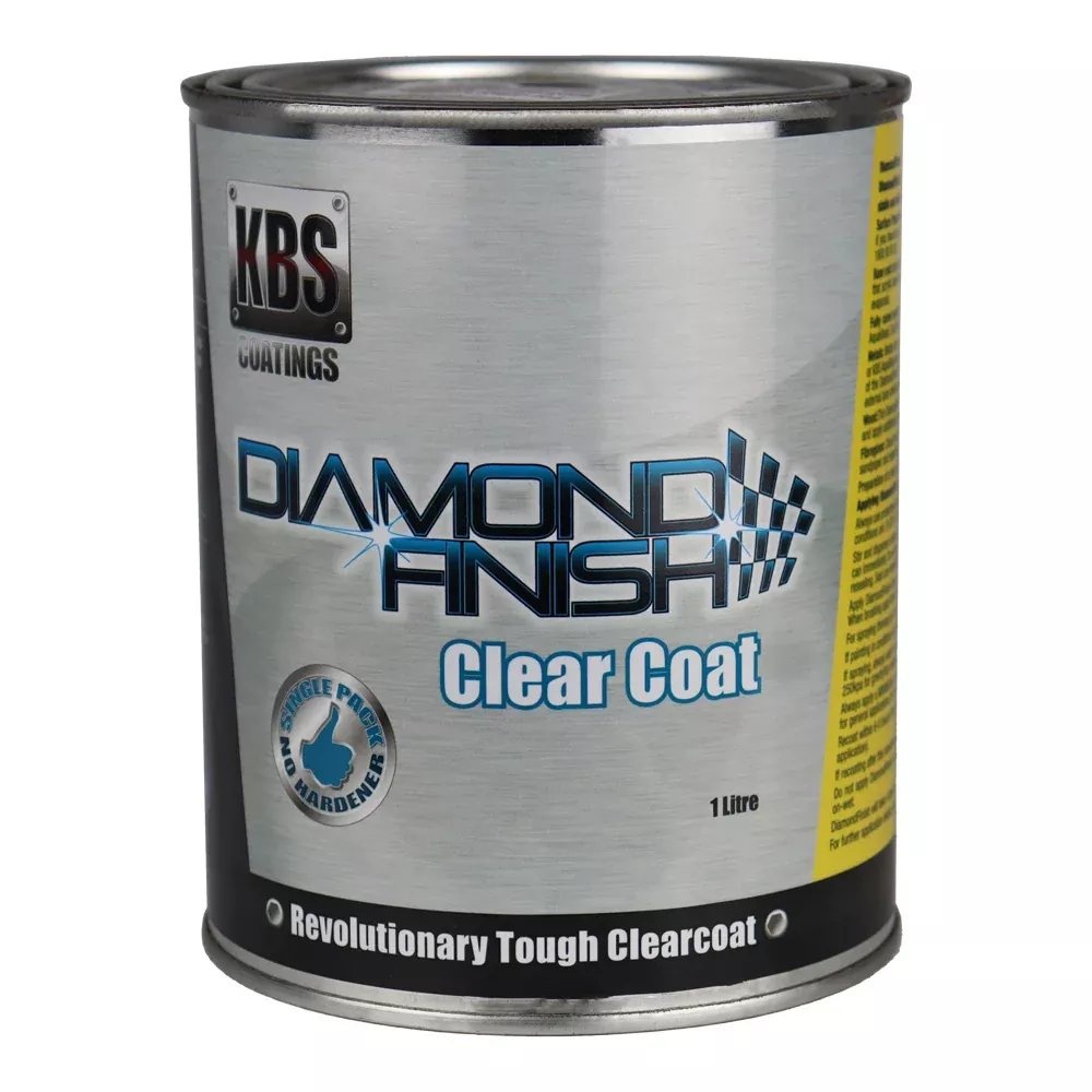 KBS Diamond Finish Automotive 1K Clear Coat 1L Tin UV Stable