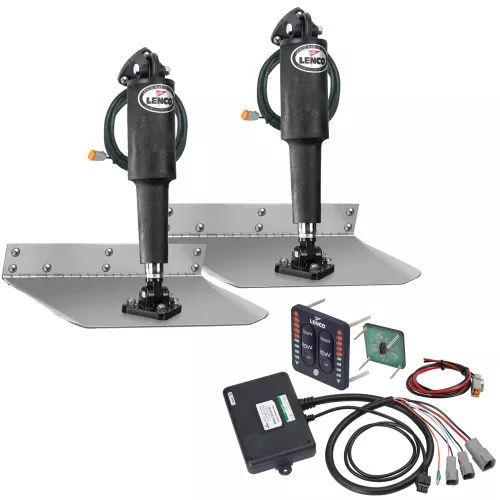 Lenco 9" x 9" Standard Trim Tab Kit w/LED Indicator Switch Kit 12V
