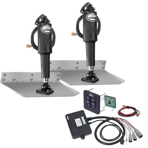 Lenco 9" x 9" Standard Trim Tab Kit w/Standard Tactile Switch Kit 12V