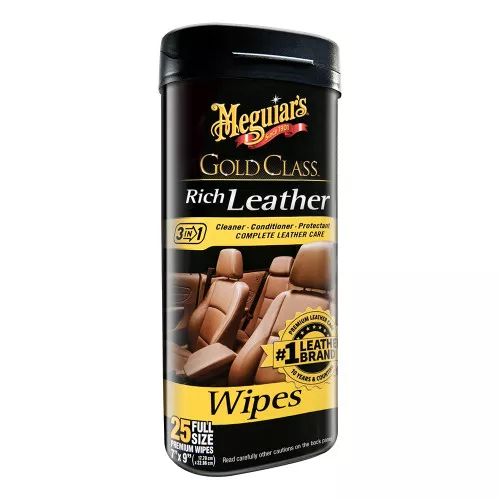 Meguiars Gold Class Rich Leather CleanerConditioner Wipes *Case of 6*