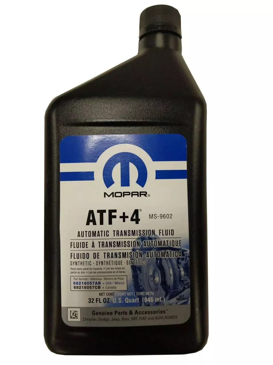 Mopar 68218057AC ATF+4 Automatic Transmission Fluid