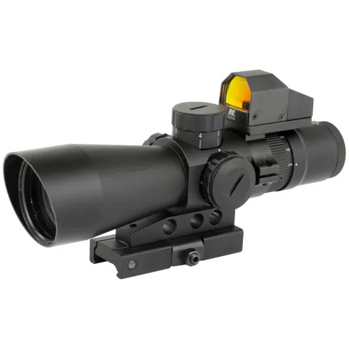 NcSTAR 3-9X42 Scope with Micro Dot, 3-9X Magnification, 42mm Objective Lens, Black, 3 MOA Red Dot, Fits Weaver/ Picatinny Rails, Scope and Red Dot use (1) CR2032 Each (Included) STP3942GDV2