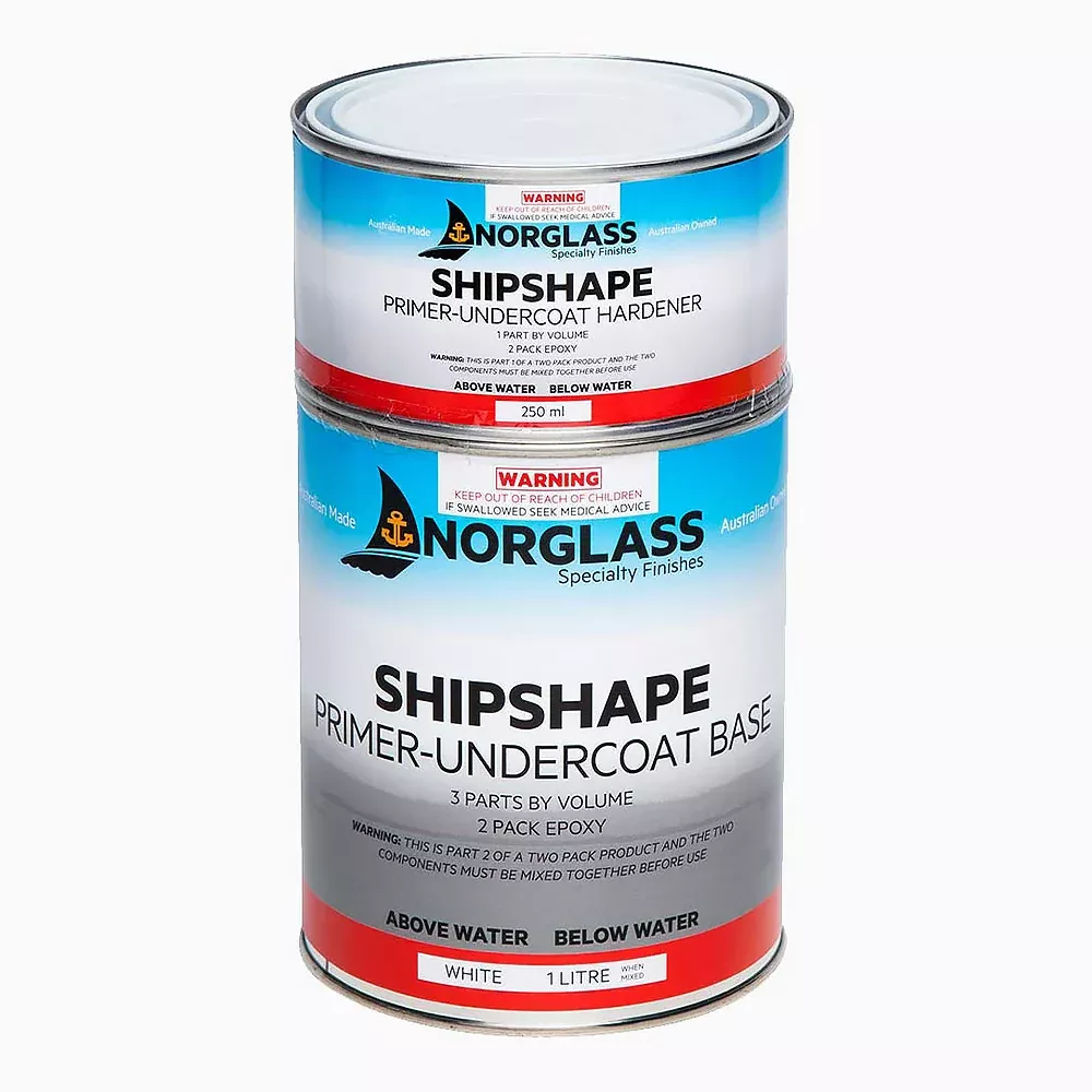 NORGLASS Ship Shape 2 Pack Epoxy Primer Undercoat 1L White High Build