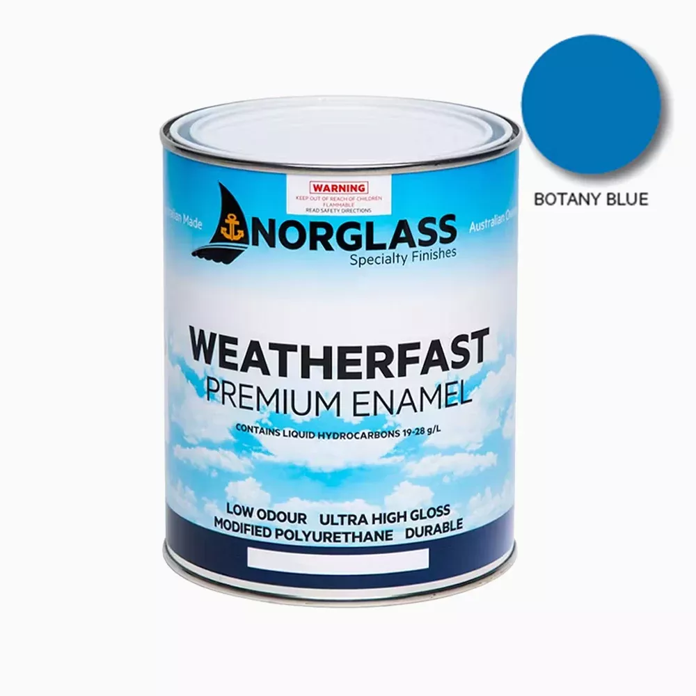 NORGLASS Weatherfast Marine Premium Enamel 500ml Botany Blue High Gloss