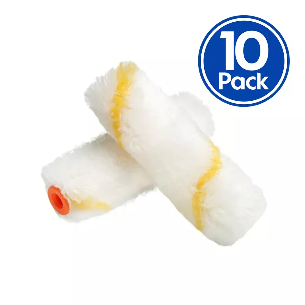 OLDFIELDS Mini Fabric Roller Cover 100mm x 10 Pack For Oil Waterbased Paint