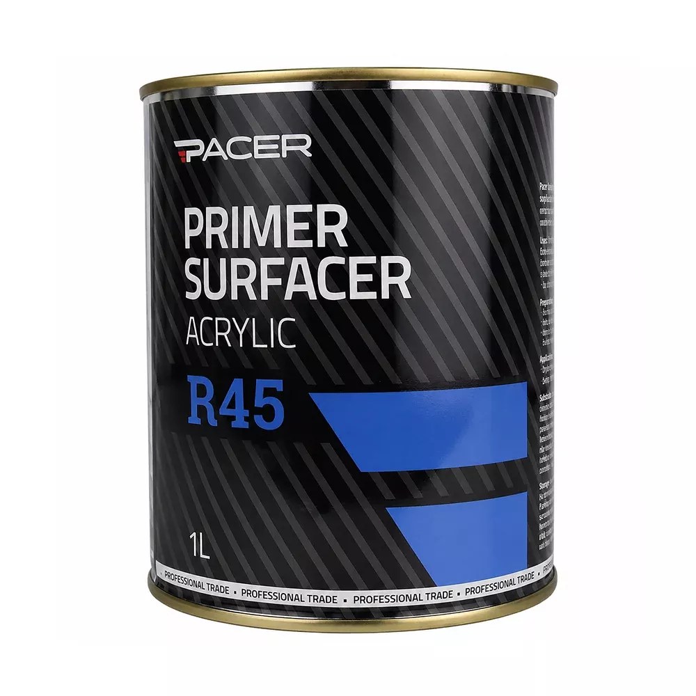 PACER R45 Acrylic Primer Surfacer 1L Grey High-Build Automotive Primer