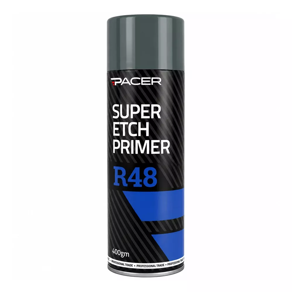 PACER R48 Super Etch Primer Grey 400gm Aerosol Metal Surface Adhesion