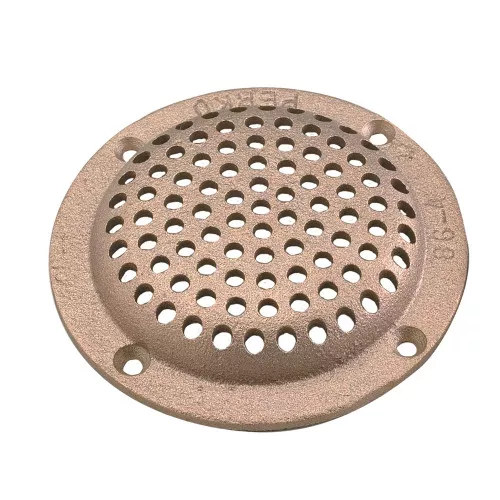 Perko 0086DP4PLB 4" Round Bronze Strainer, MADE IN THE USA
