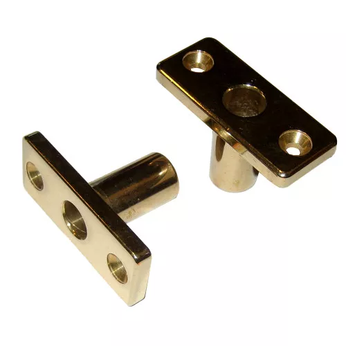 Perko Flush Mount Rowlock Socket 2 Sockets (1 Pair) Bronze, Edge Mounted Oarlock