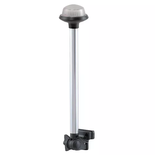 Perko Fold Down All-Round Frosted Globe Pole Light - Horizontal Mount - White