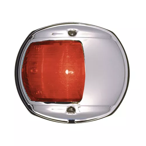Perko LED Side Light - Red - 12V - Chrome Plated Housing, 0170MP0DP3