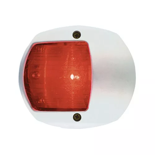 Perko Navigation Red LED Side Boat Light 12V White Housing 2-mile Visibility