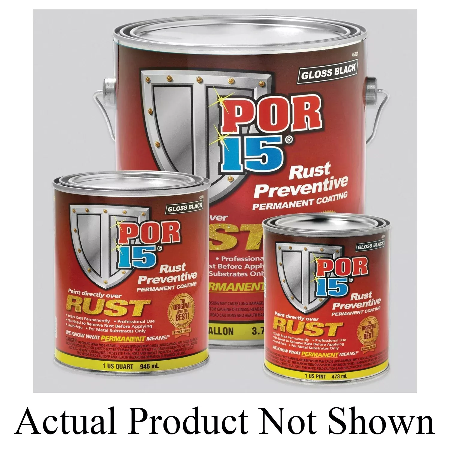 POR 15Â Rust Preventive Coating, (Select Color and Size)