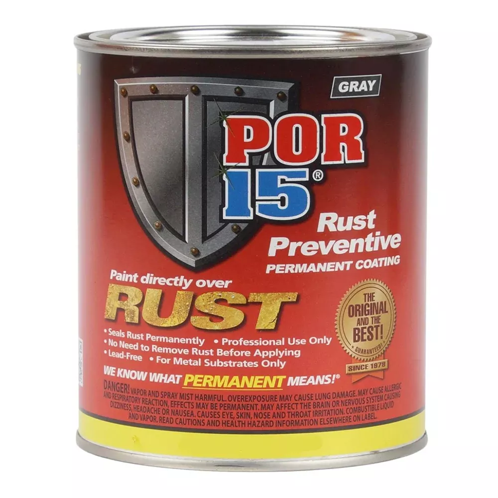 POR15 Rust Preventive Coating 473ml Grey Permanent Coating Paint