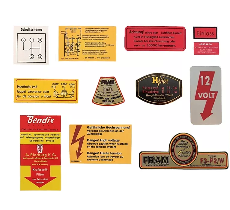 Porsche 12-Piece Decal Set - 356B 60-63SMC-701-002-SET
