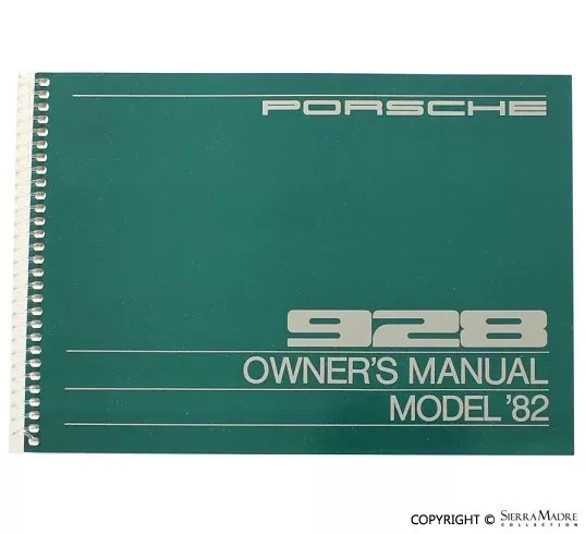 Porsche 1982 Owners Manual - 928WKD-471-021