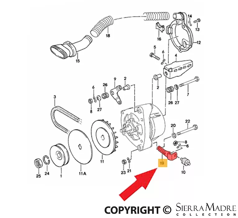 Porsche Alternator Bracket - 924 76-85046-903-255-A