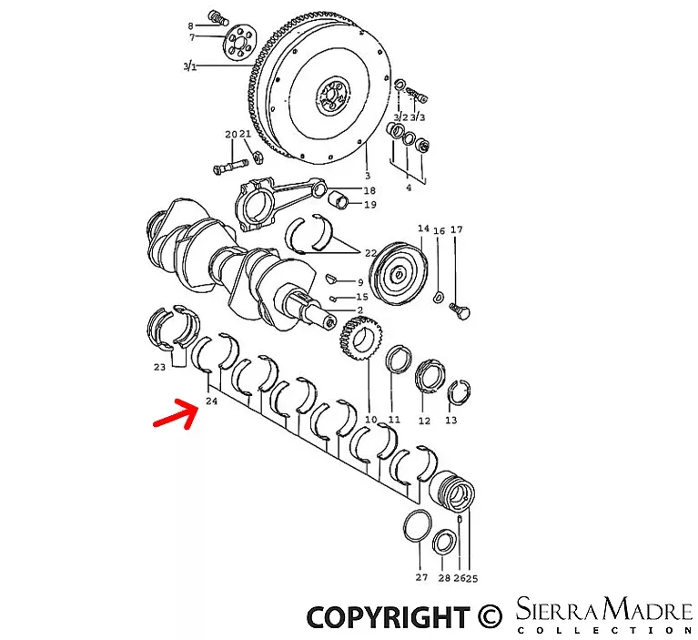 Porsche Bearing Shell – 911911-101-133-00