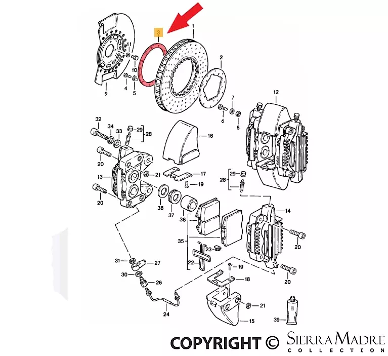 Porsche Brake Ring – 911/930 78-83930-351-423-00