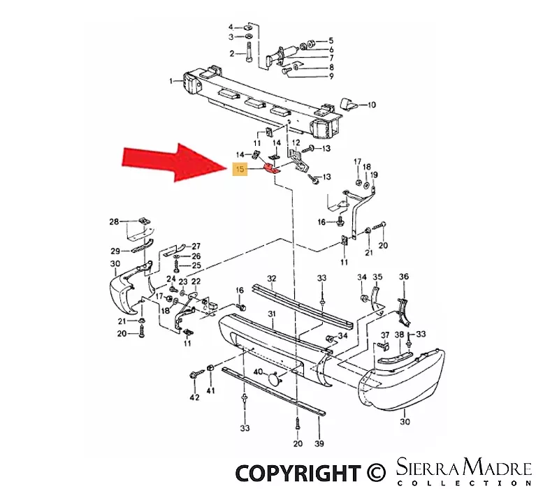 Porsche Bumper Support – 964 89-94964-505-289-00