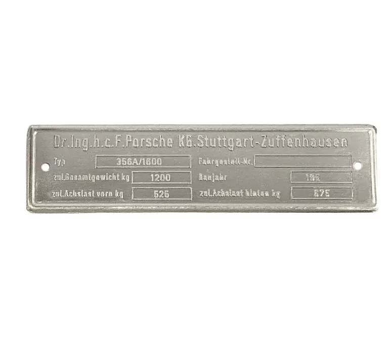 Porsche Chassis ID Plate – 356A 55-59000-723-009-01