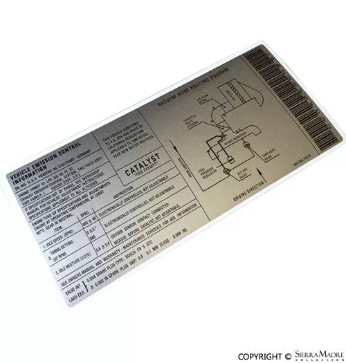 Porsche Emission Sticker - 964 1990964-006-109-02