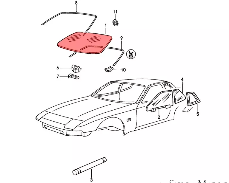 Porsche Front Windshield – Clear – 944 – 968 | 1985-1995944-541-011-13