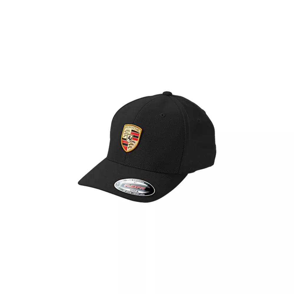 Porsche Genuine Porsche Cap Unisex Crest Black – Flexfit – WAP5900010J