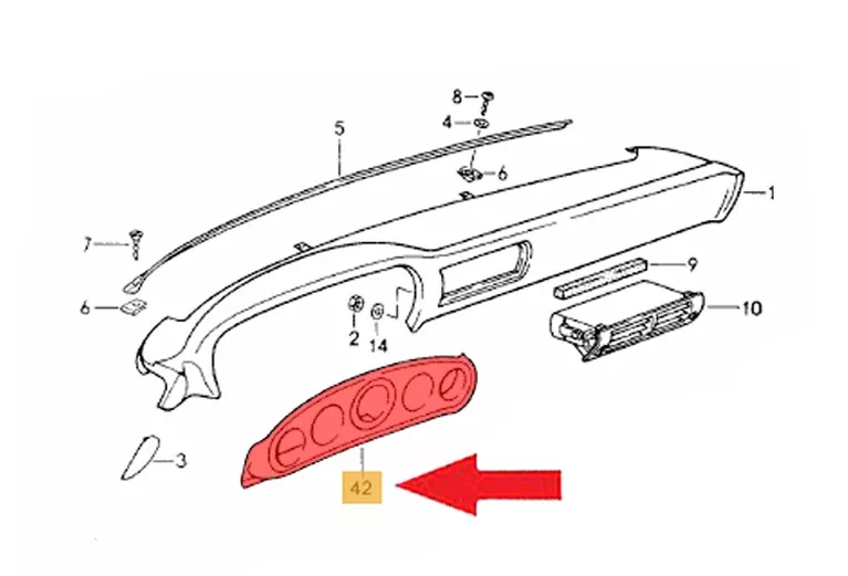 Porsche Instrument Panel – 964 | 1989-1998911-552-549-00-700
