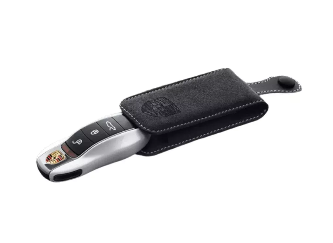 Porsche Key Pouch in Alcantara Platinum Grey | 000-044-001-11-8E9
