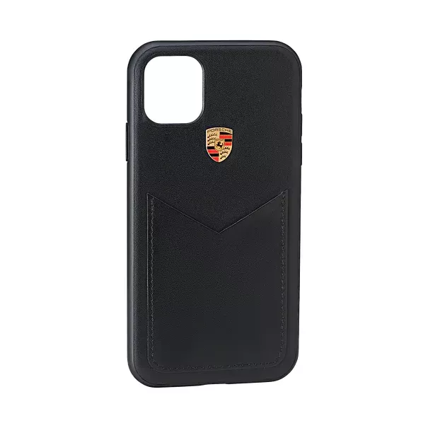 Porsche Leather Iphone 11 Case with Porsche Emblem BlackWAP0300090LLTH