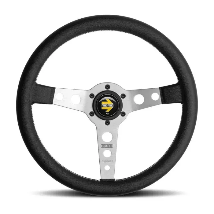 Porsche MOMO Prototipo Steering Wheel - Silver 350mmPRO35BK0S