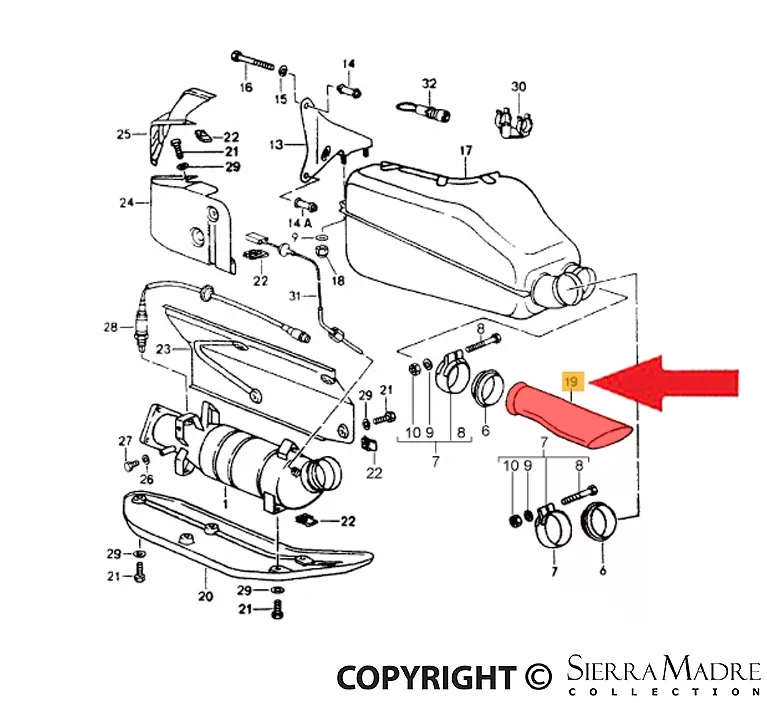 Porsche Muffler Trip – 964 89-94964-111-249-03