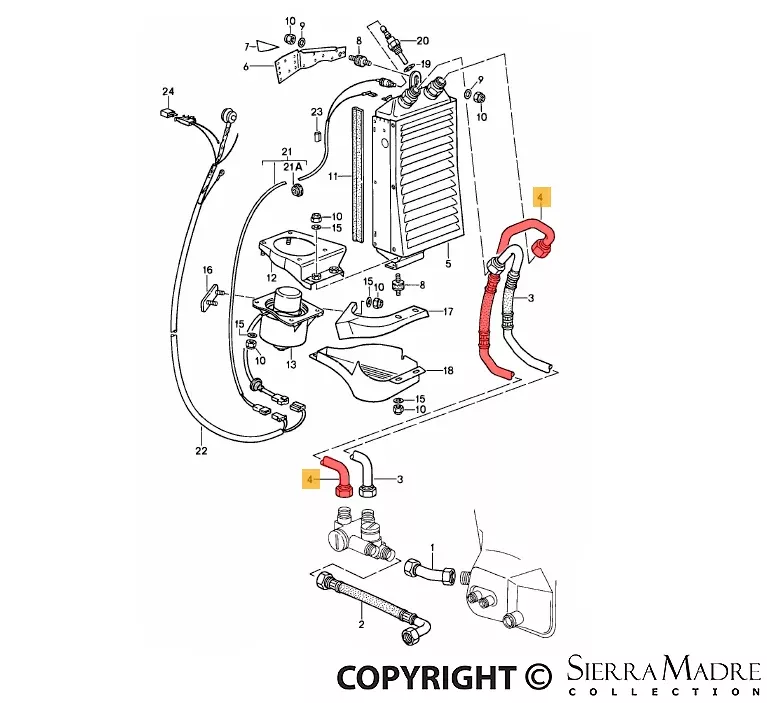 Porsche Oil Cooler Line - 911 87-89