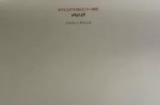 Porsche Owners Manual – 968WKD-968-020