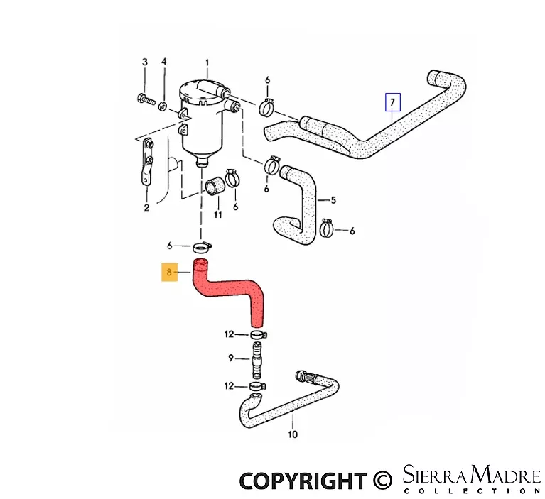 Porsche Rubber Hose - 911 87-89