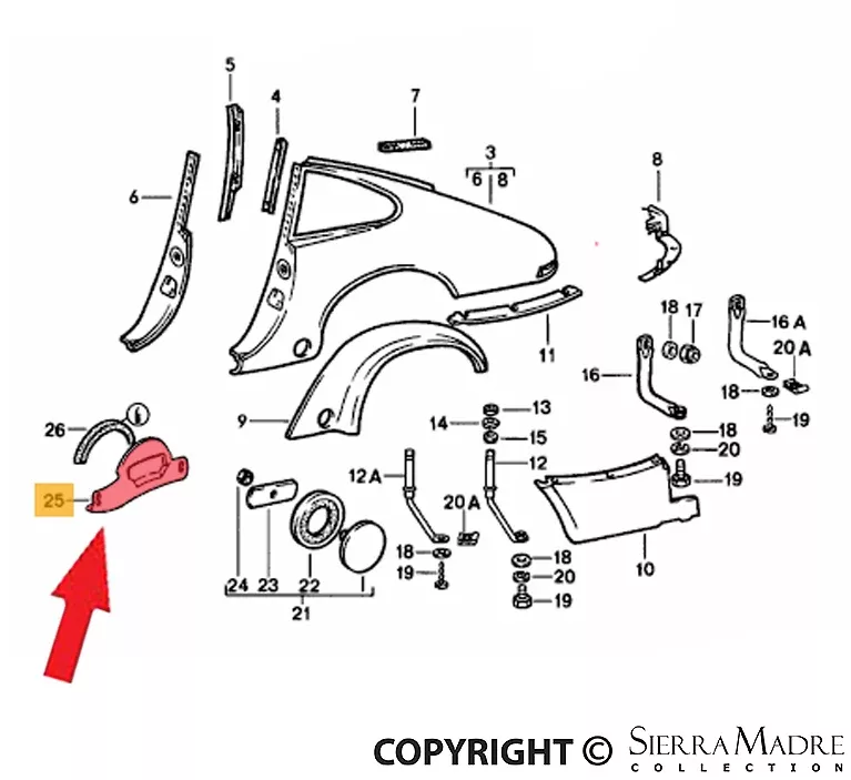 Porsche Spring Cover - 91184-89911-504-753-01