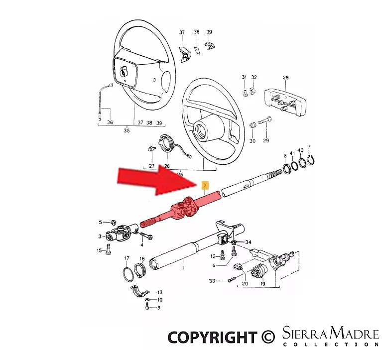 Porsche Steering Shaft - 964 89-94964-347-059-50