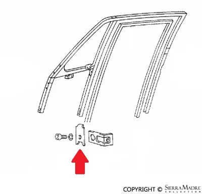 Porsche Vent Window Frame Bracket – 911/912/930/964 66-94901-542-252-25