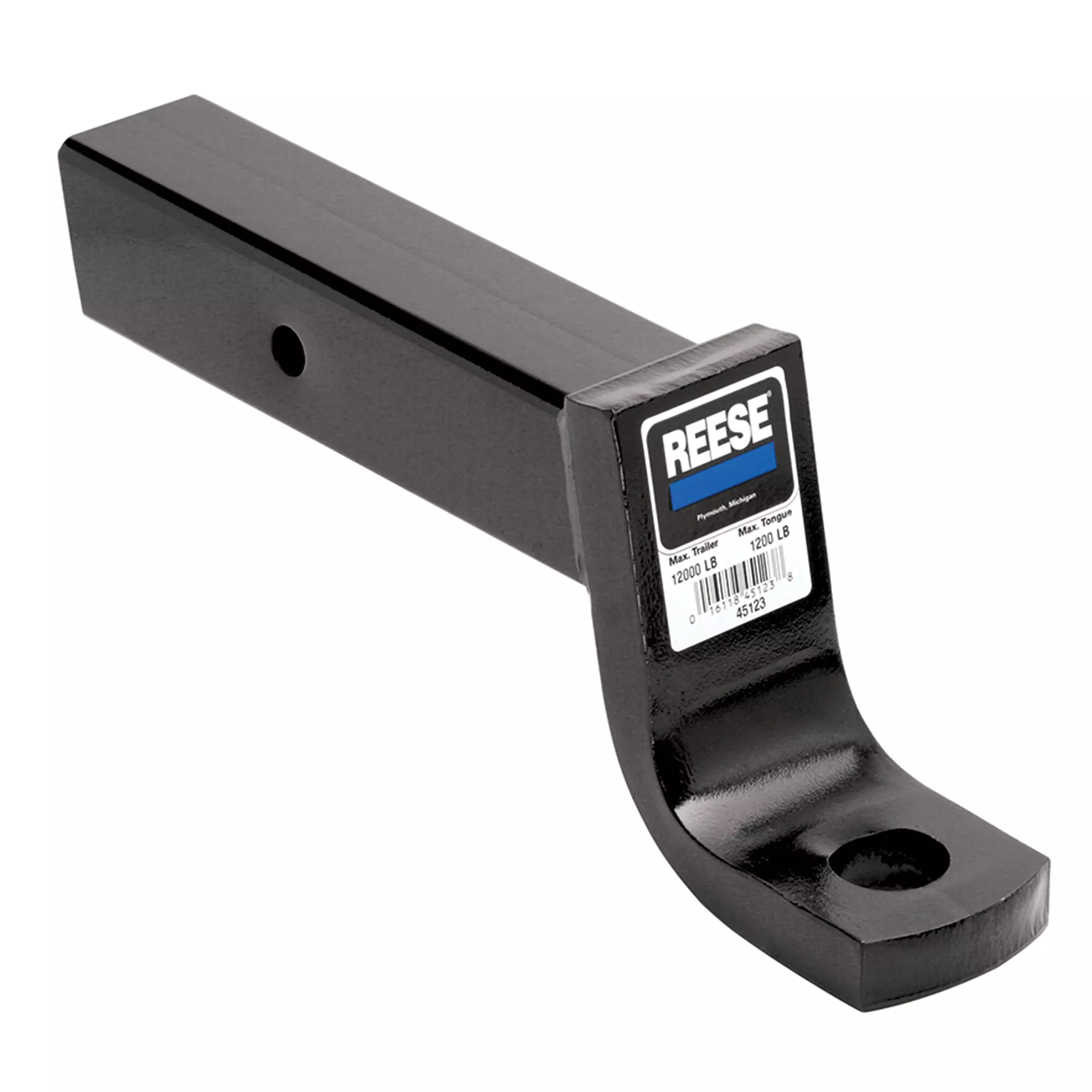 Reese 45123 Trailer Hitch Ball Mount, Fits 2-1/2 Inch Square Receiver, 5 Inch Drop, 3.5 Inch Rise, 13,000 Lbs. Capacity, Black