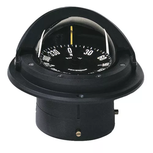 Ritchie F-82 Voyager Boat Compass Flush Mount Black 12V Illuminated 3" Flat Dial