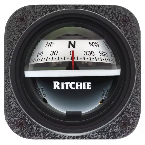 Ritchie Marine V-527 Kayaker Bulkhead Mount Boat Compass White Dial