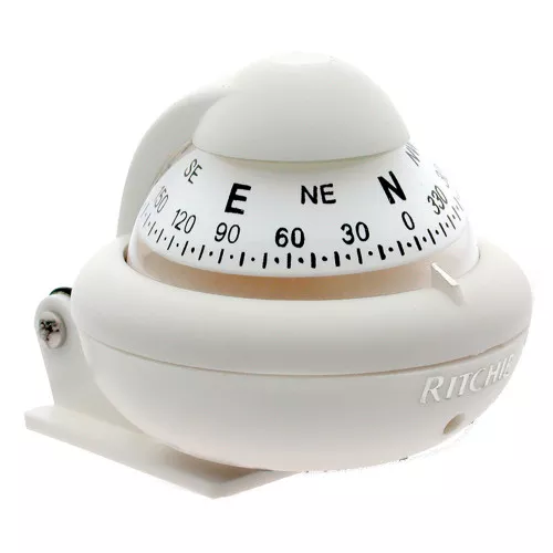 Ritchie X-10W-M RitchieSport Bracket Mount Magnetic Boat Compass Ball White