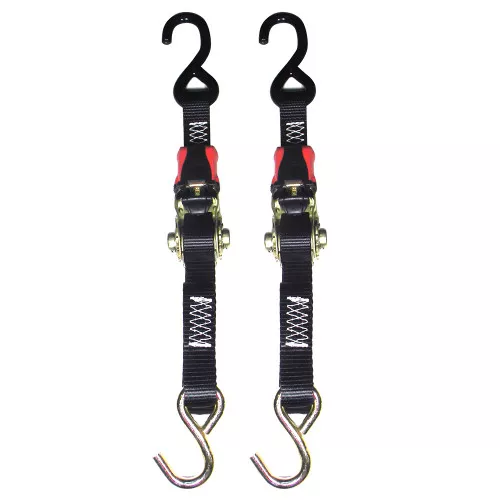 Rod Saver Rubber Ratchet Tie-Down - 1" x 3 - Pair